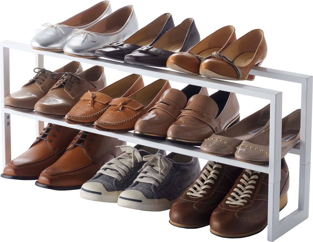 Zapatero Yamazaki extensible - 2 niveles - línea - blanco