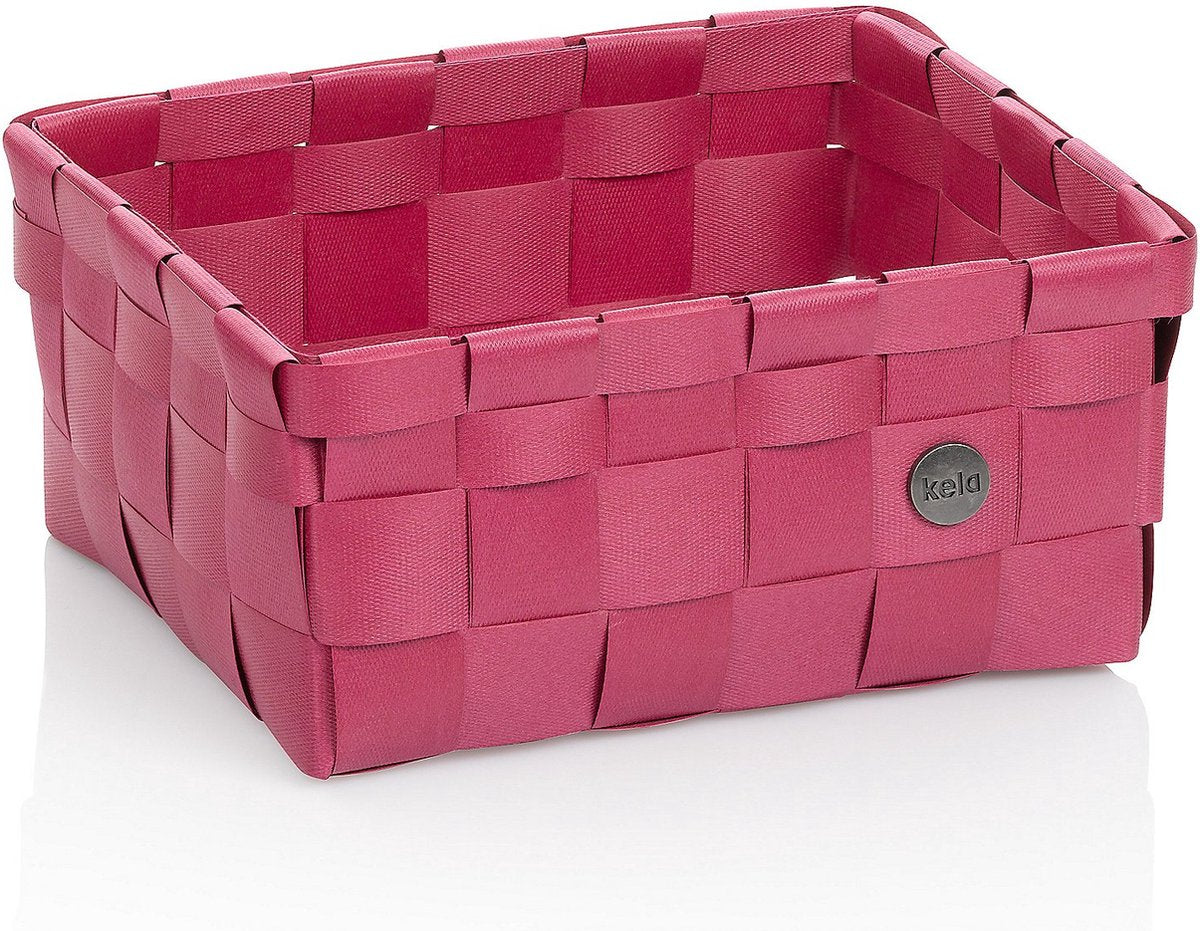 Kela badkamer - neo mand 19x23x10 cm - polypropyleen - roze