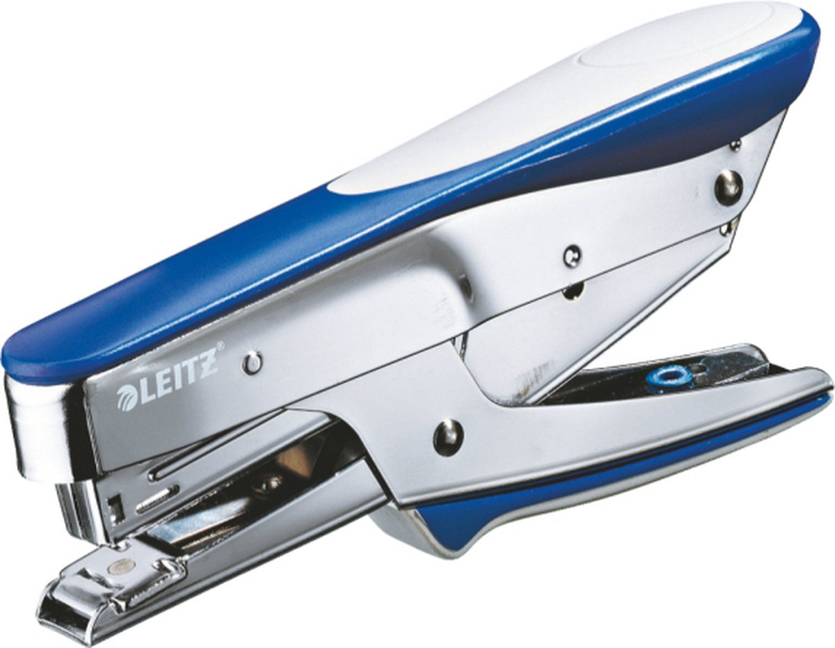 Grapadora Leitz modelo de carga superior - grapa hasta 15 hojas - azul