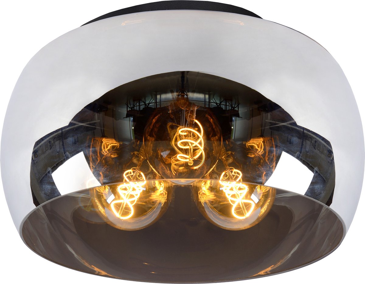 Lucide olivia - lampada da soffitto (lampada da soffitto) - ø 40 cm - 3xe27 - fumé
