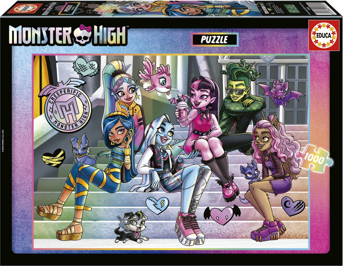 Educa borras educa - puzzel - 1000 stukjes - monster high - legpuzzel