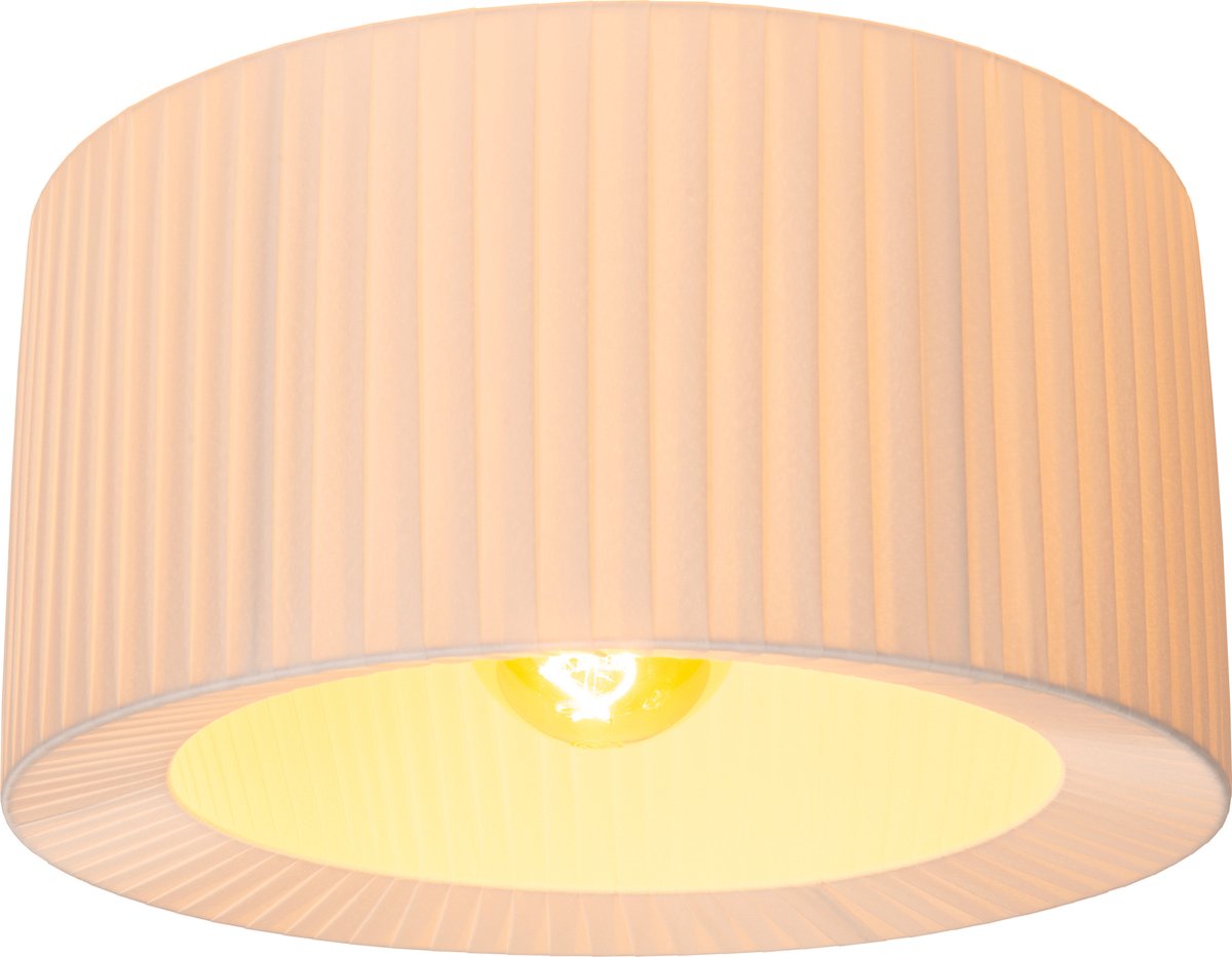 Lucide fold - lampada da soffitto (lampada da soffitto) - ø 40 cm - 1xe27 - bianco - japandi