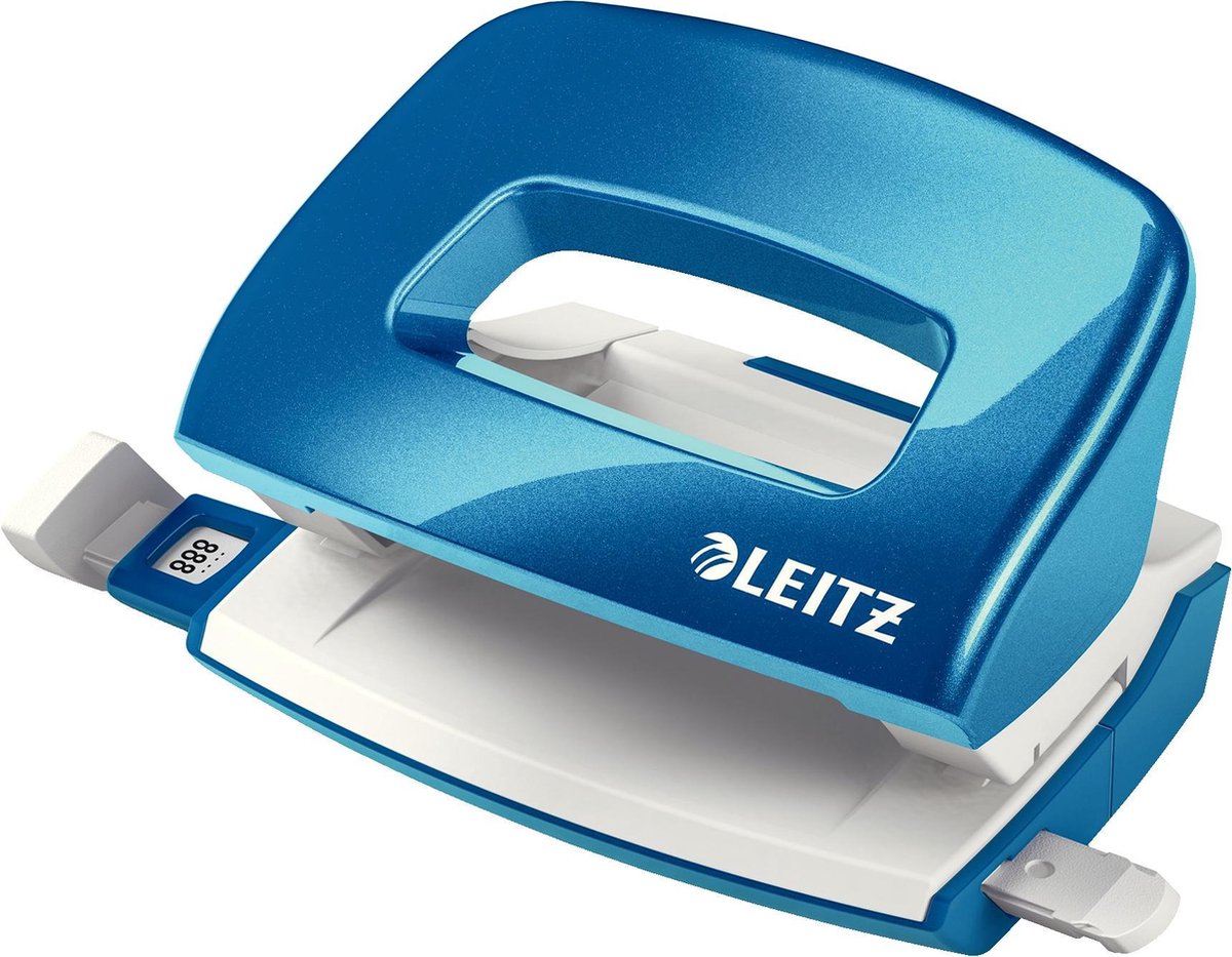 Mini perforatrice Leitz Wow - fino a 10 fogli - per la casa - blu