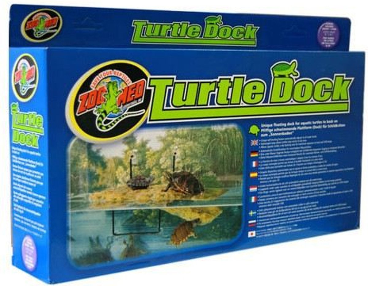 Zoomed drijvend turtle dock medium - aquarium decoratie - 39 x 18 cm