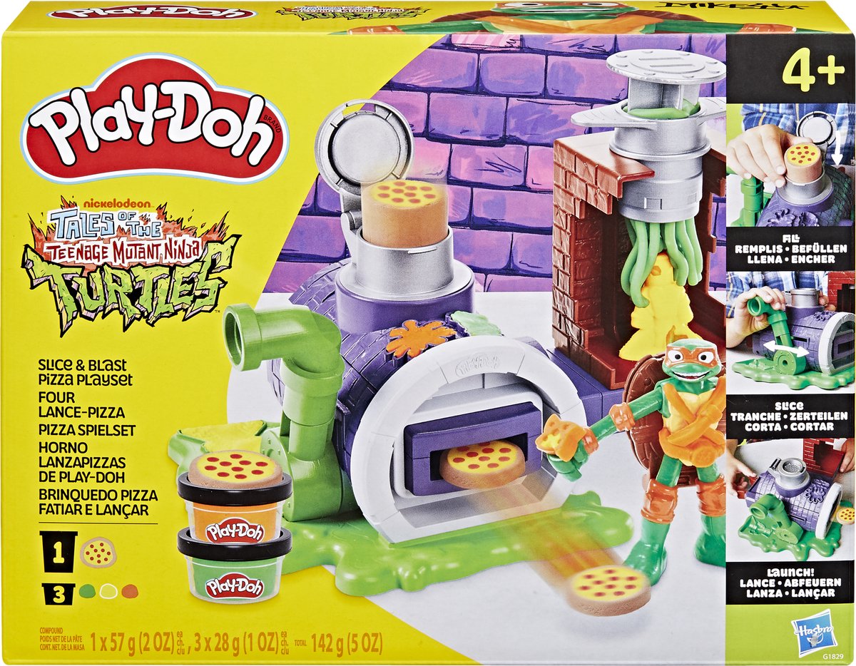 Play-doh teenage mutant ninja turtles slice blast pizza speelset