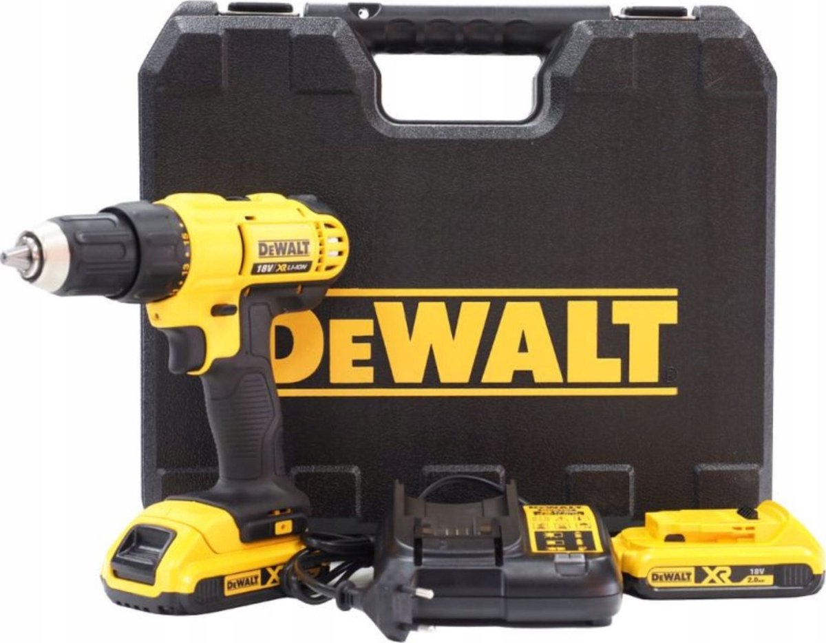Taladro inalámbrico Dewalt DCD771-D2QW 18V + 2x baterías 2.0Ah 18V + cargador