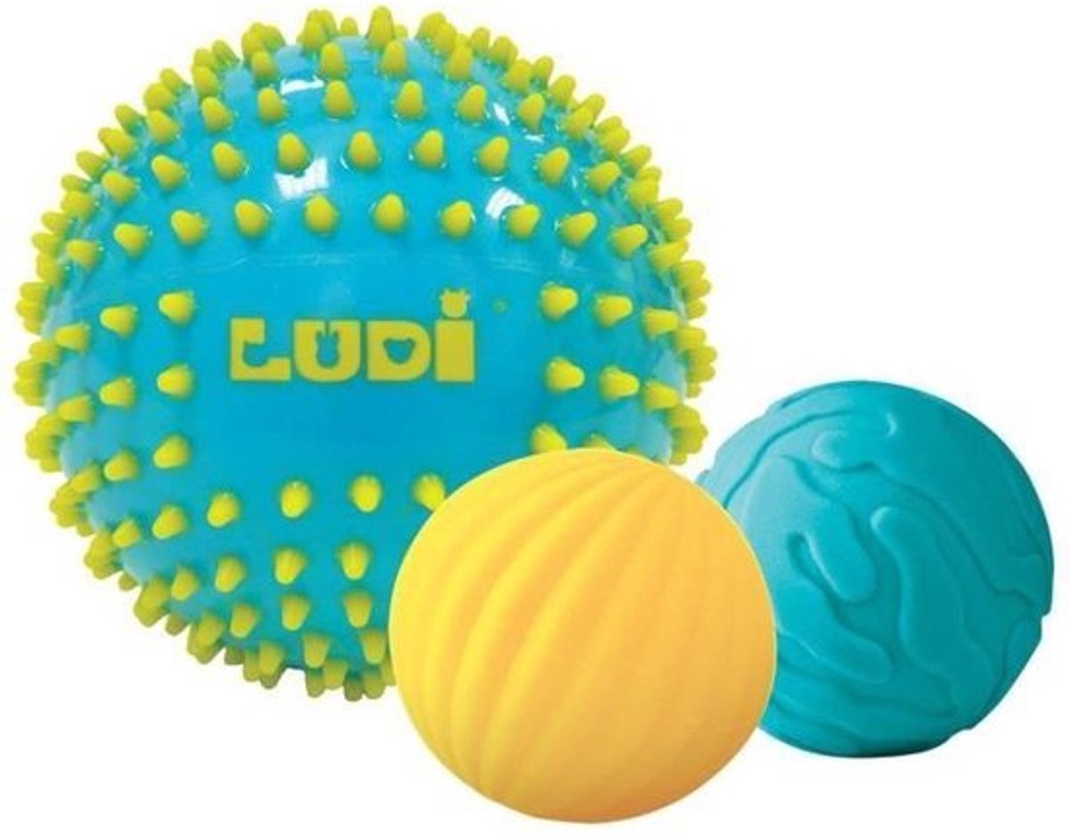 Ludi - 3 bolas sensoriales - juguetes motores - juguetes sensoriales - juguetes para niños pequeños