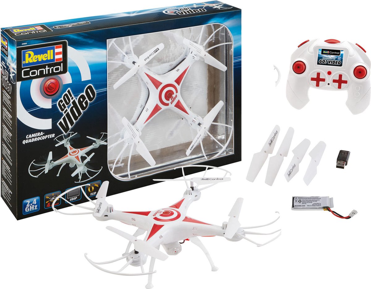 Revell rc voertuig - 23858 rc quadrocopter - go! video rc model kant en klaar -