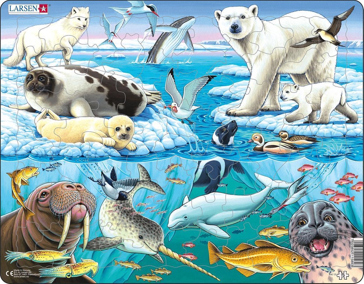 Selecta Larsen Pluzzle Animals - Animales polares, 75º.