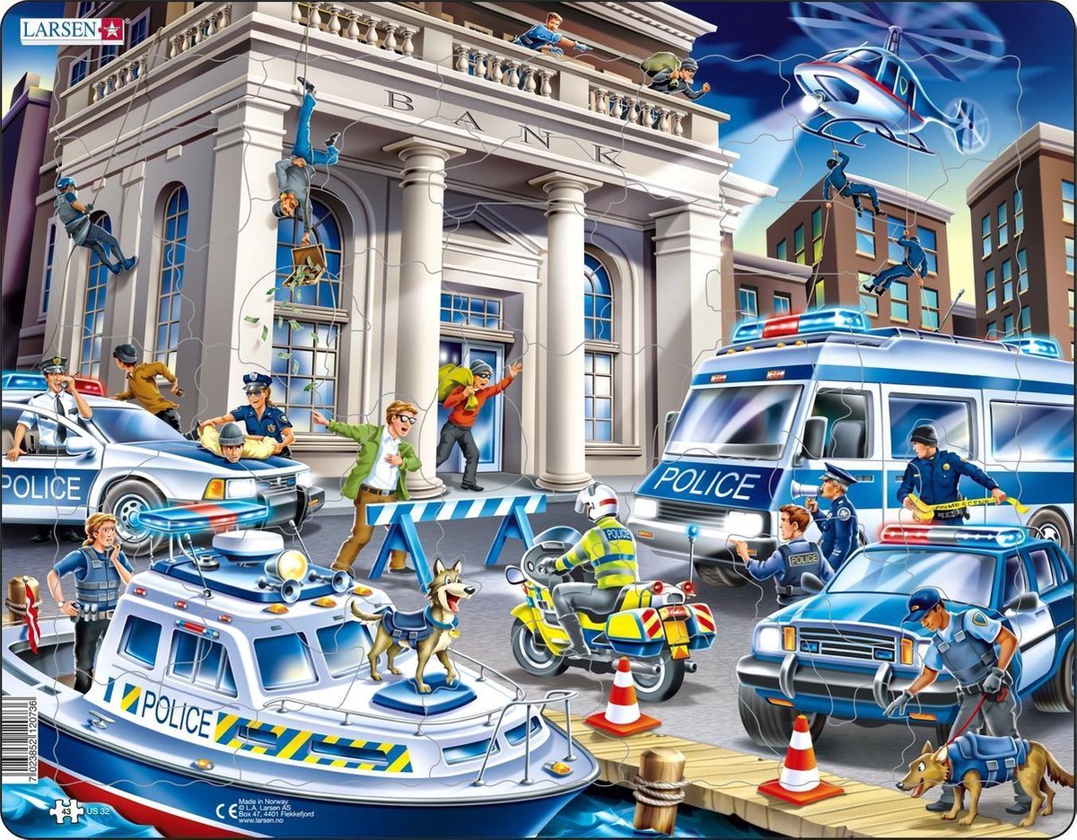Selecta Larsen Jigsaw Puzzle a la policía, 43.