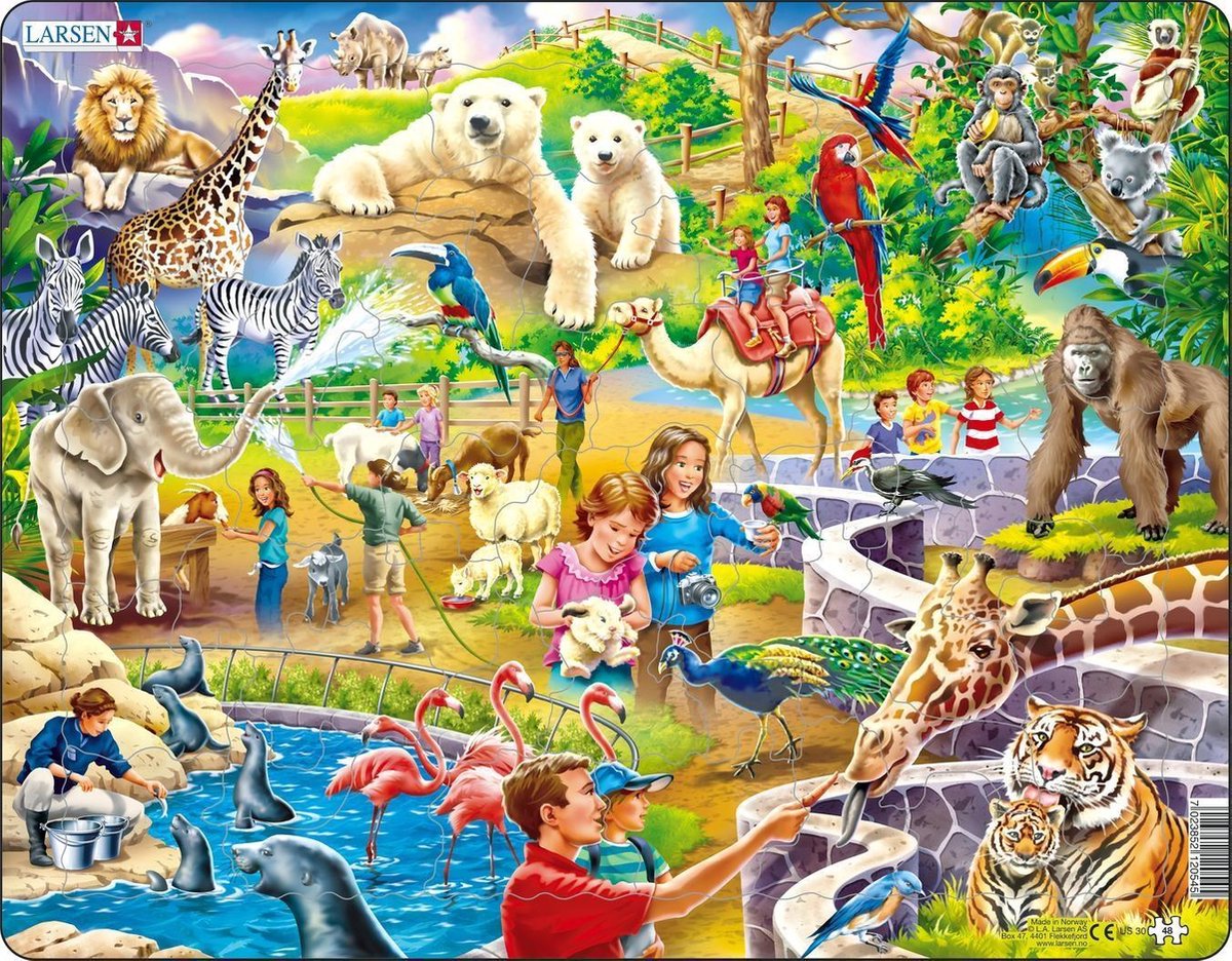 Selecta Larsen Pluzzle Animals - in the zoo, 48st.