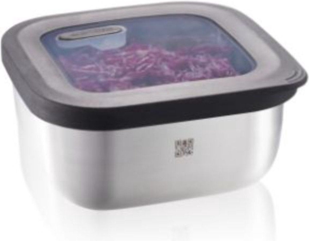 Gefu provido voorraadpot - 400 ml - luchtdicht bewaarblik - glas rvs - stapelbaar