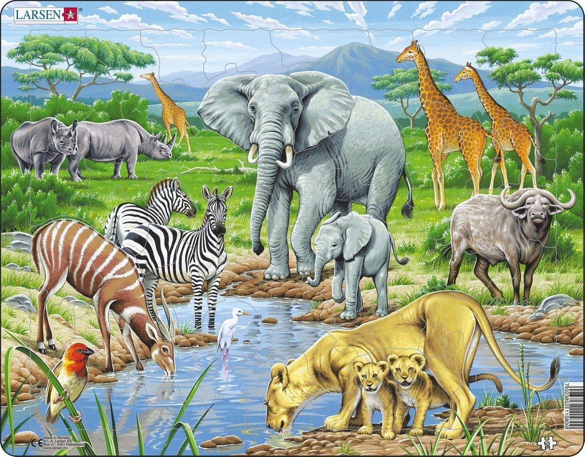 Selecta Larsen Pluzzle Animals - African Savannah, 65 °.