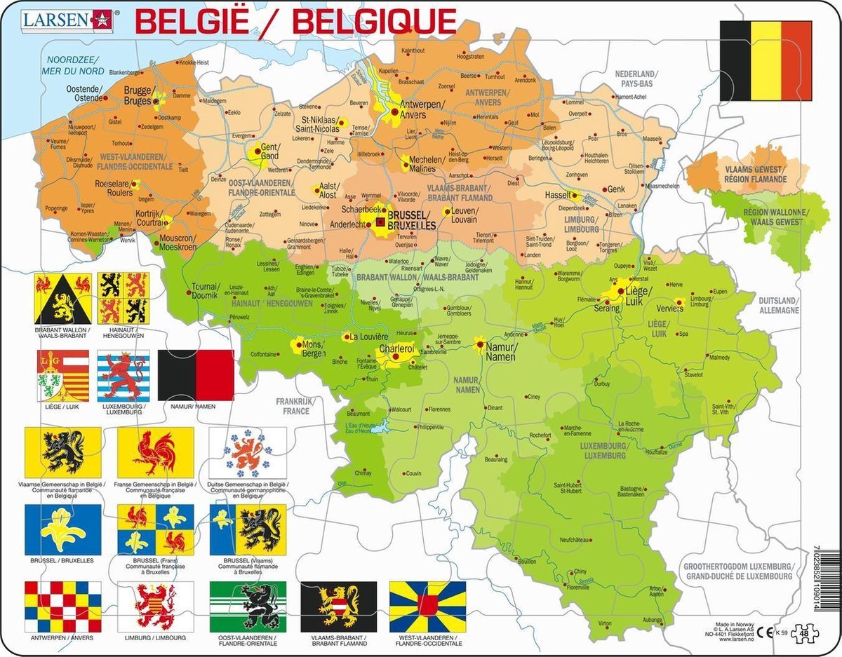 SelectA Larsen Pluzzle Card Belgium, 48st.