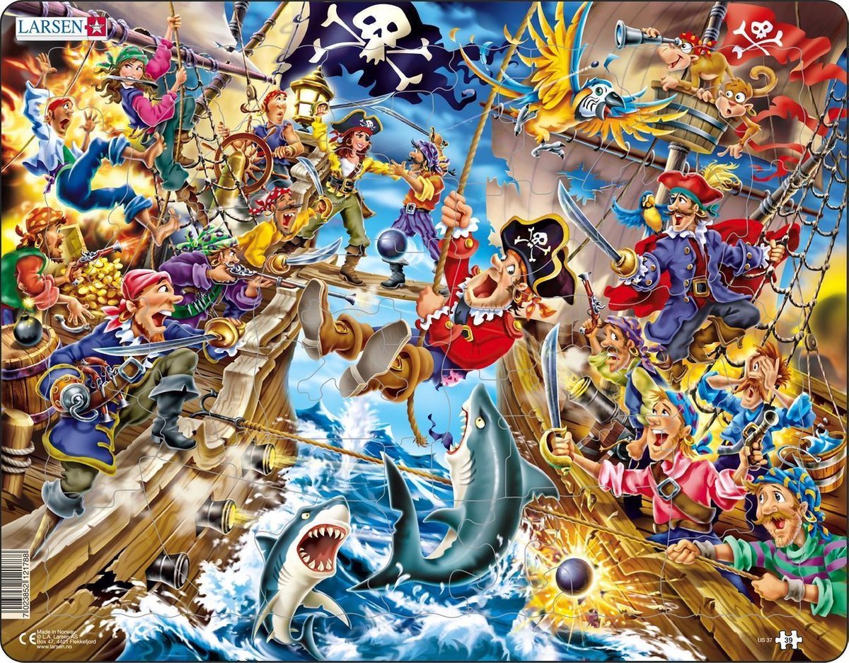 Selecta Larsen Jigsaw Puzzle The Pirate Fight, 39 °.