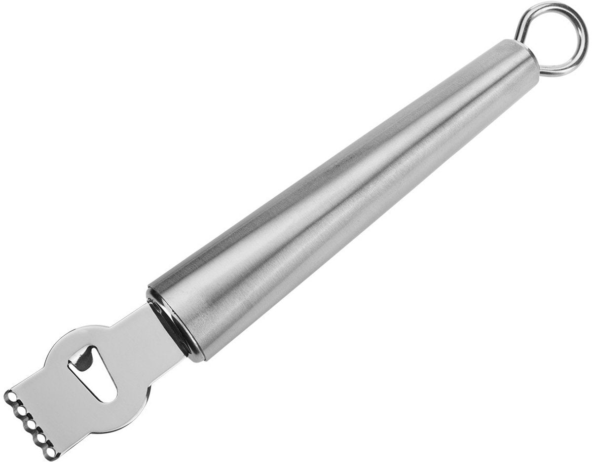 Rallador de limón Westmark con cuchillo acanalado, longitud: 17,5 cm, acero inoxidable, Glory, plateado, 18302270