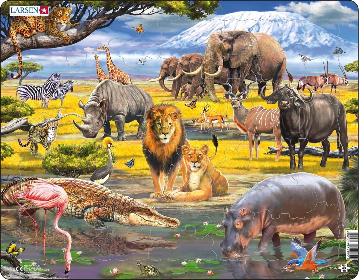 Selecta Larsen Pluzzle Animals - African Savannah, 43º.