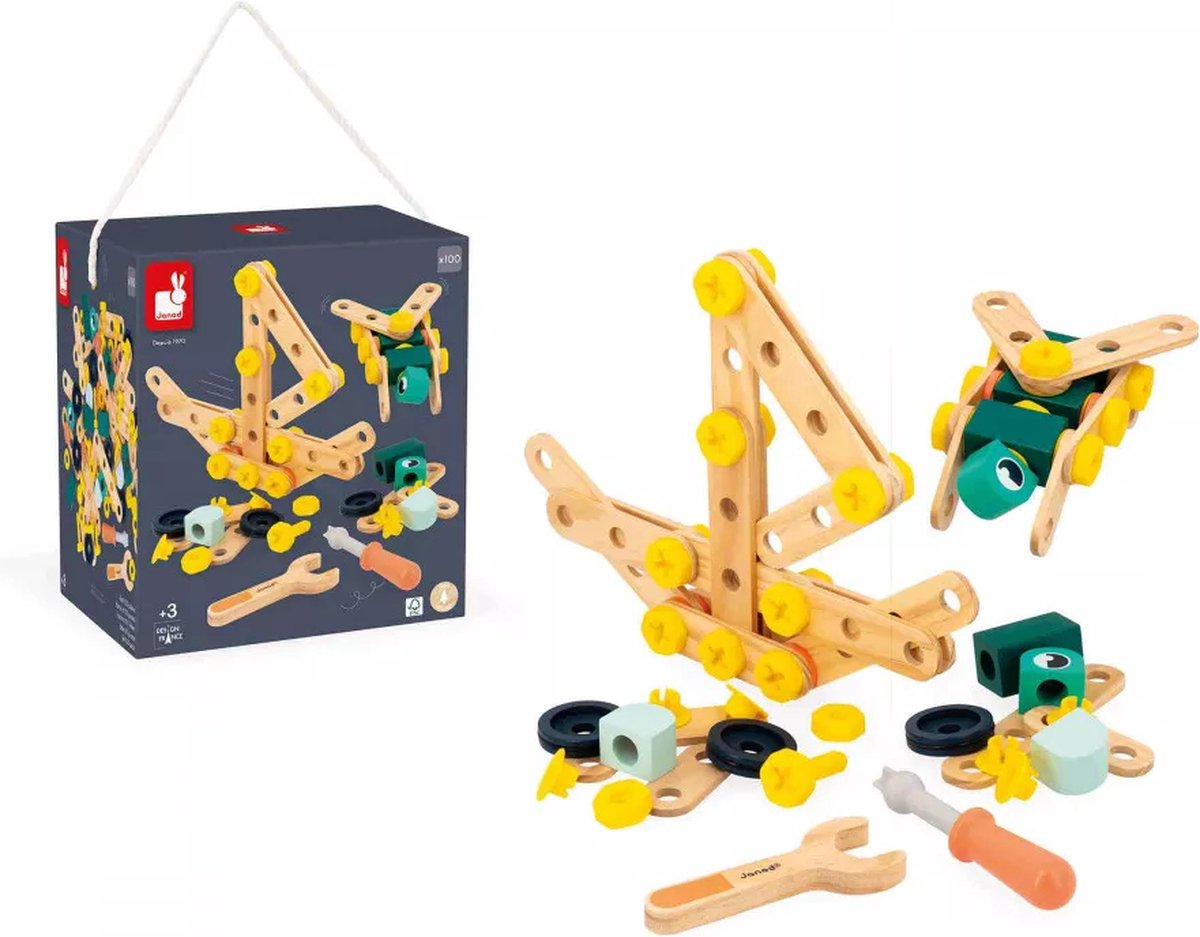Janod - brico'kids - tonnellate da 100 pezzi