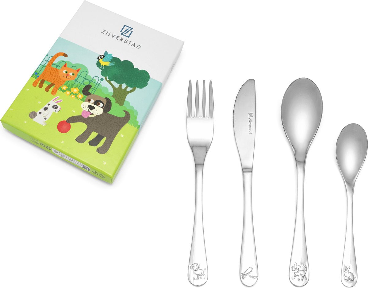 Posate per bambini da 4 animali