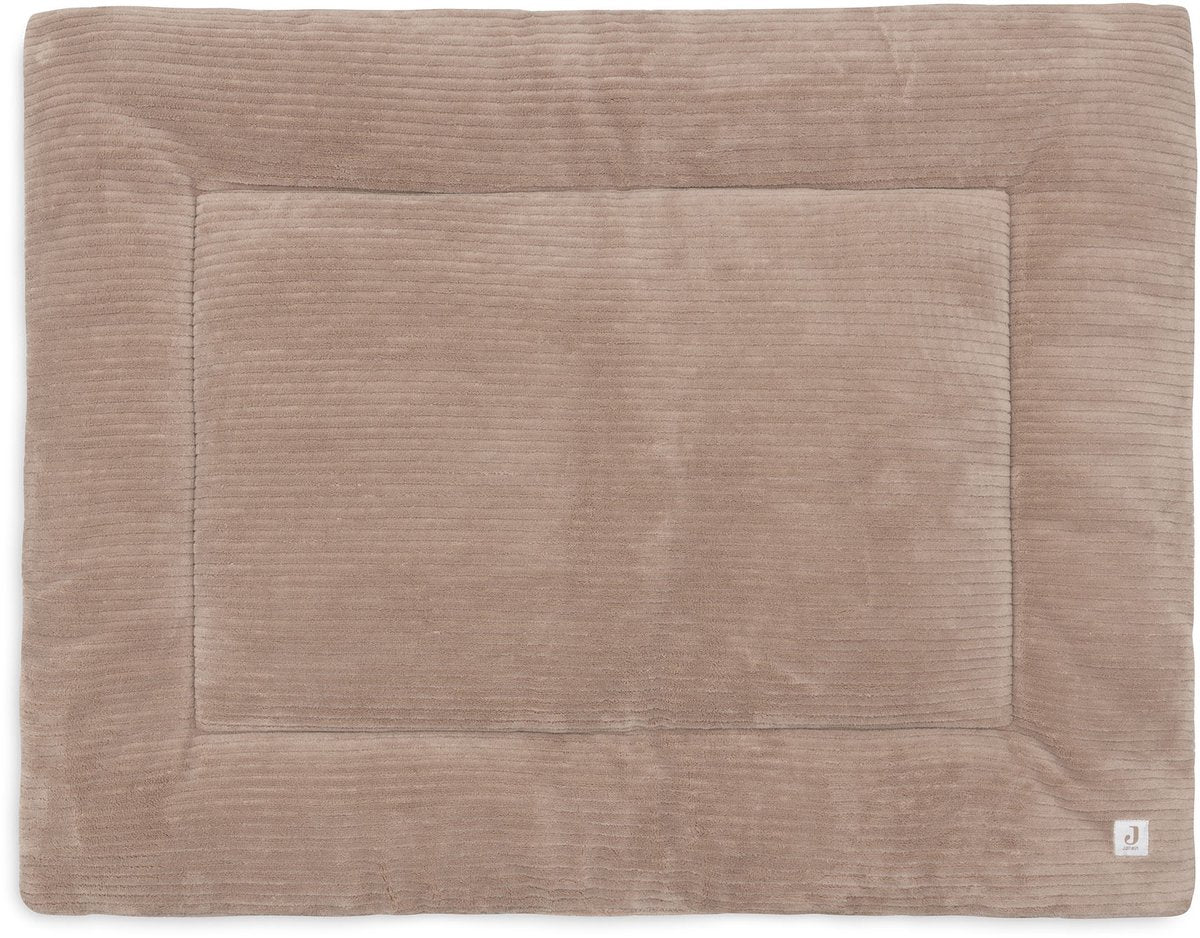 Coperta box bambino Jollein - 75x95 cm - coste nuvolose - poliestere - caffè latte