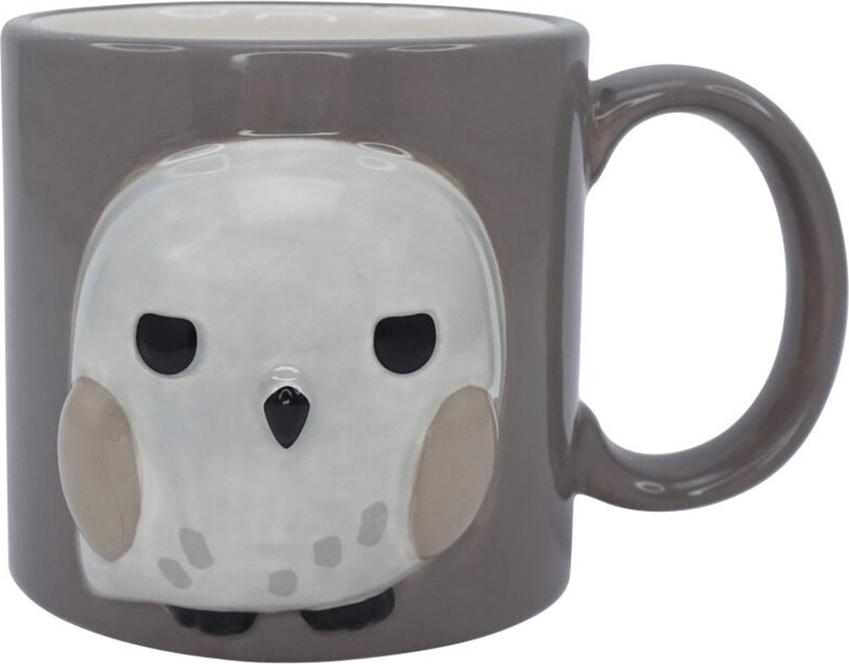 Half moon bay harry potter - kawaii hedwig mok in reliëf 350ml