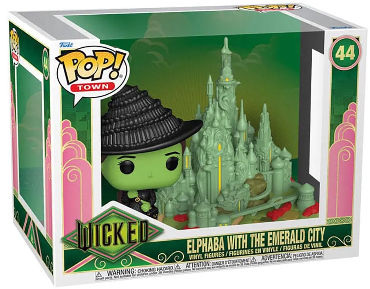 Funko Wicked Elphaba con la statuetta in vinile Emerald City (pop! Town) 44 unisex pop! - neutro - standard
