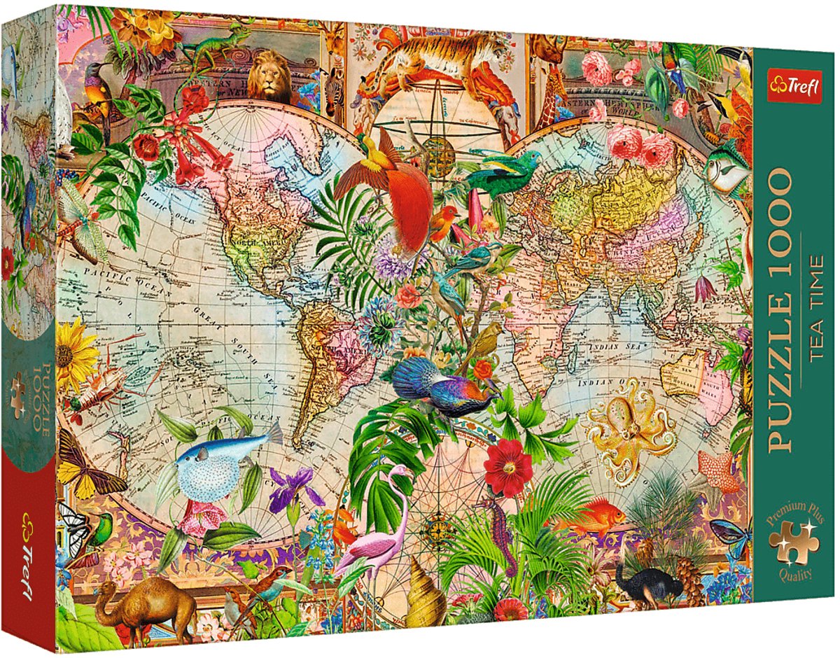 Trefl puzzel antique world map - 1000 stukjes educatief karton.