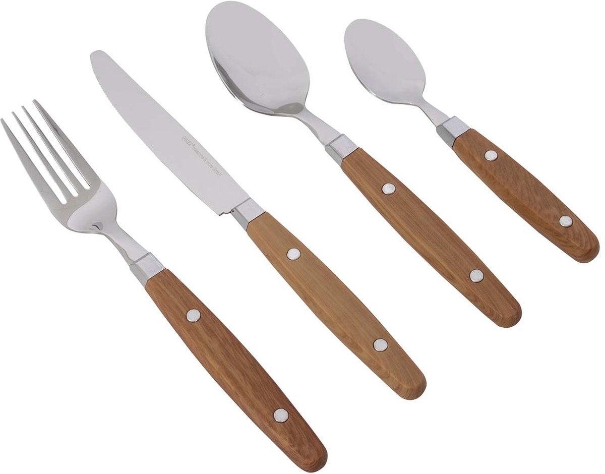 Posate Gimex linea natura - legno - 16 pezzi