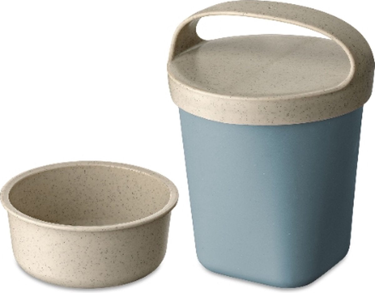 Koziol snack box-con-coperchio-e-inserto-0-5-l-fiori-naturali-blu-organico-bio-circolare--buddy