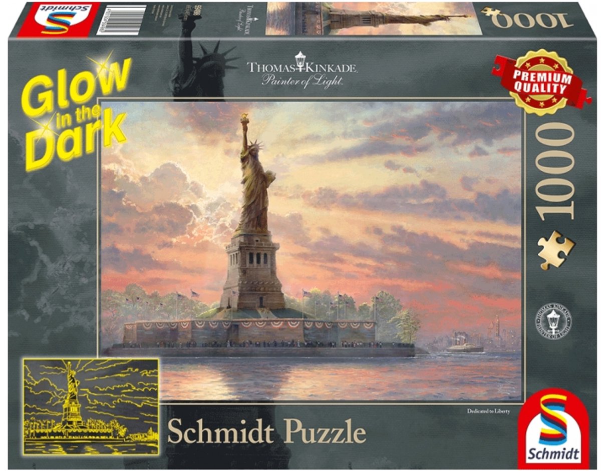 Statua della Libertà di Schmidt al crepuscolo, puzzle da 1000 pezzi
