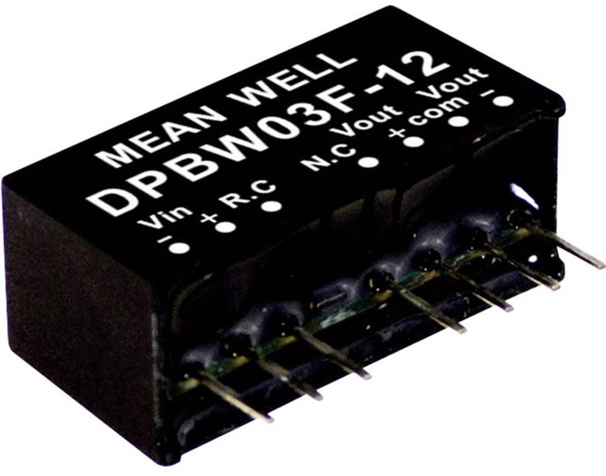 Mean well dpbw03g-12 módulo convertidor dc dc 125 ma 3 w número de salidas: 2 x contenido 1 pieza(s)