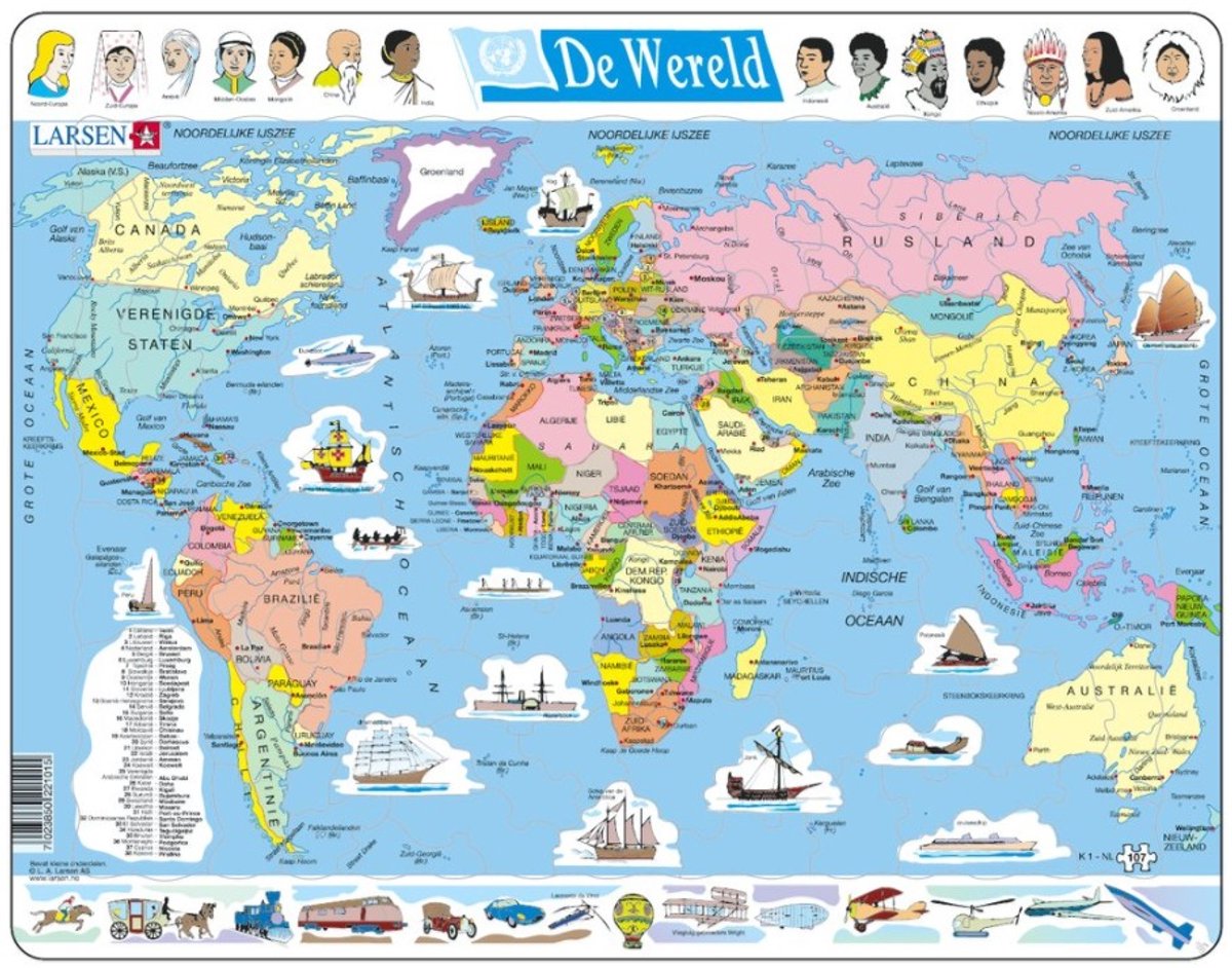 Selecta Larsen Map World, 107º.