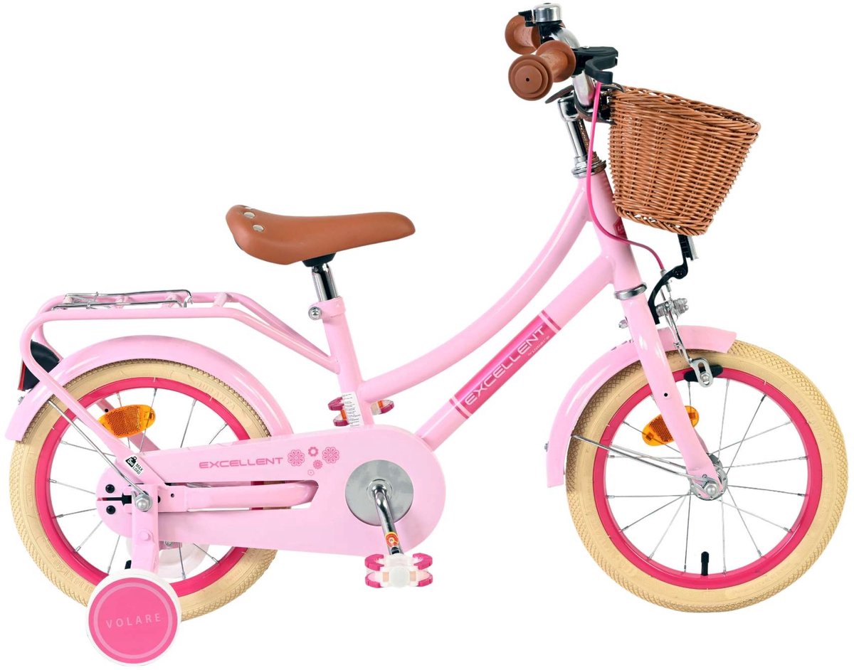 Volare Volare Children's Bike Girls de 14 pulgadas de color rosa