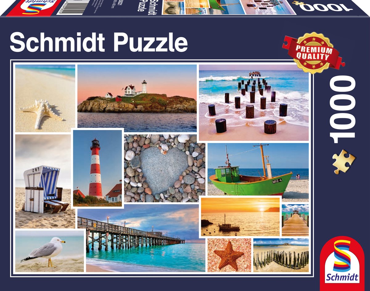 Schmidt - puzzle - in riva al mare - 1000 pezzi - adulti - da 12 anni