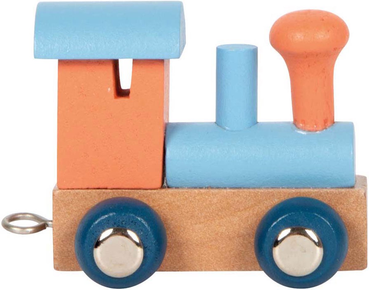 Pie pequeño - fuente de madera polar - locomotora salmón rosa - 12 piezas