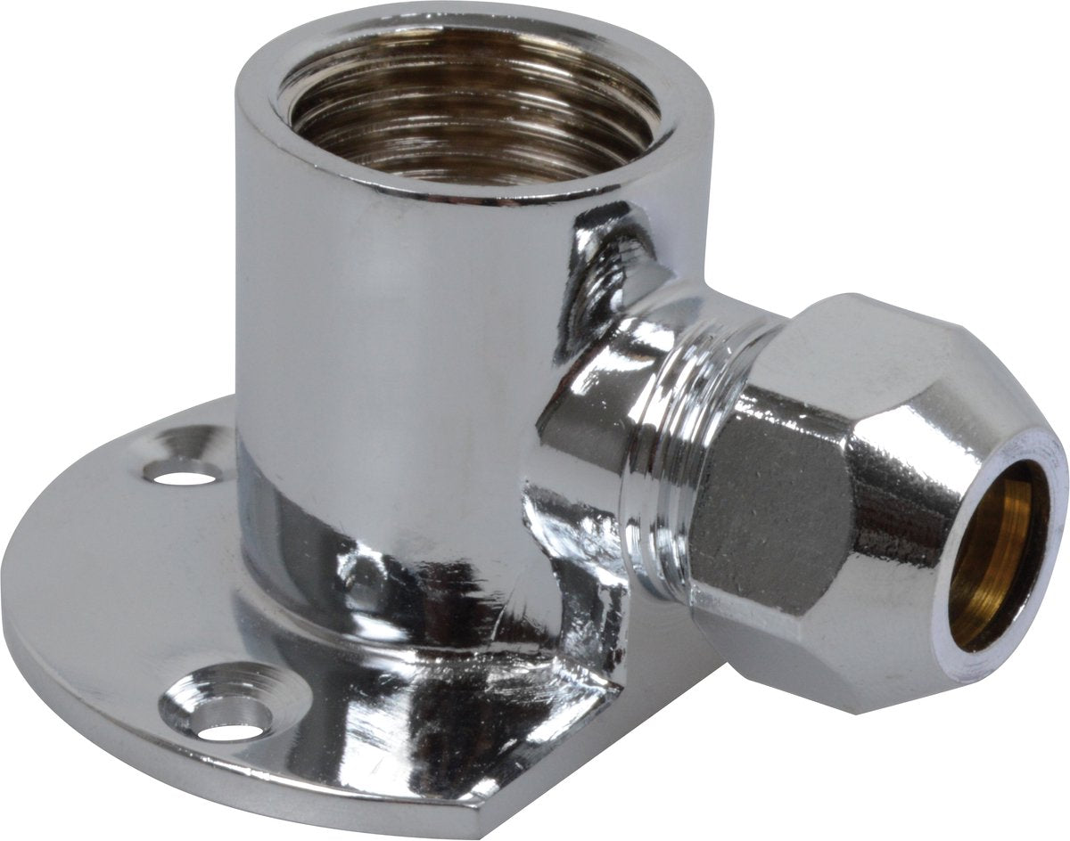 Placa de pared con racor de compresión Kirchhoff ms - cromada - 1 2 bi x 10 mmq