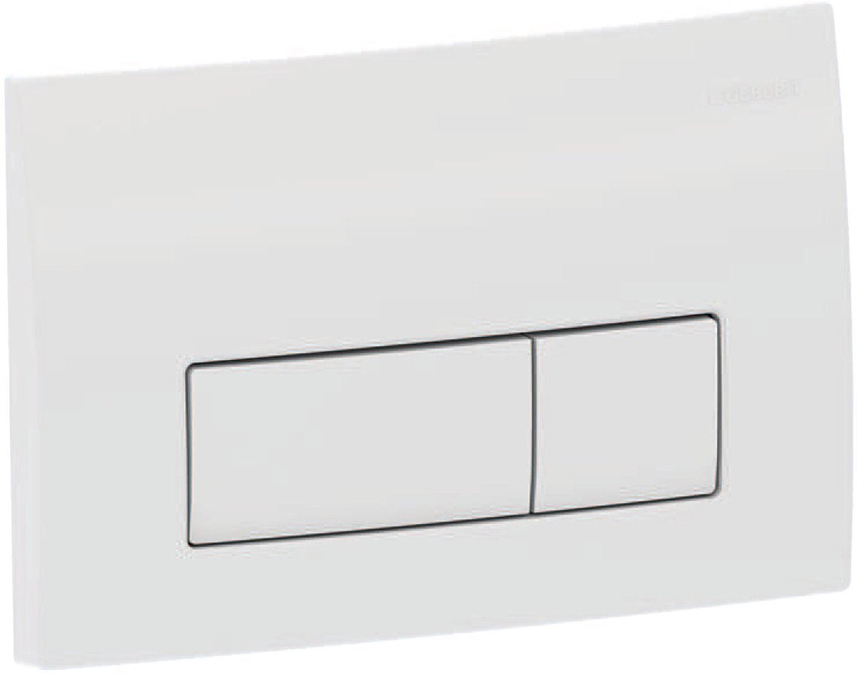 Placa de control Geberit delta50 - 2 botones empotrados - botones rectangulares - blanco alpino
