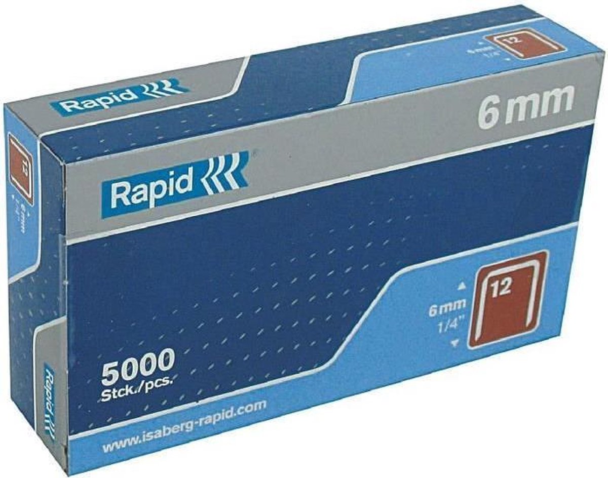 Rapid - graffe tipo 12 - 6 mm 5000 pz 40100517