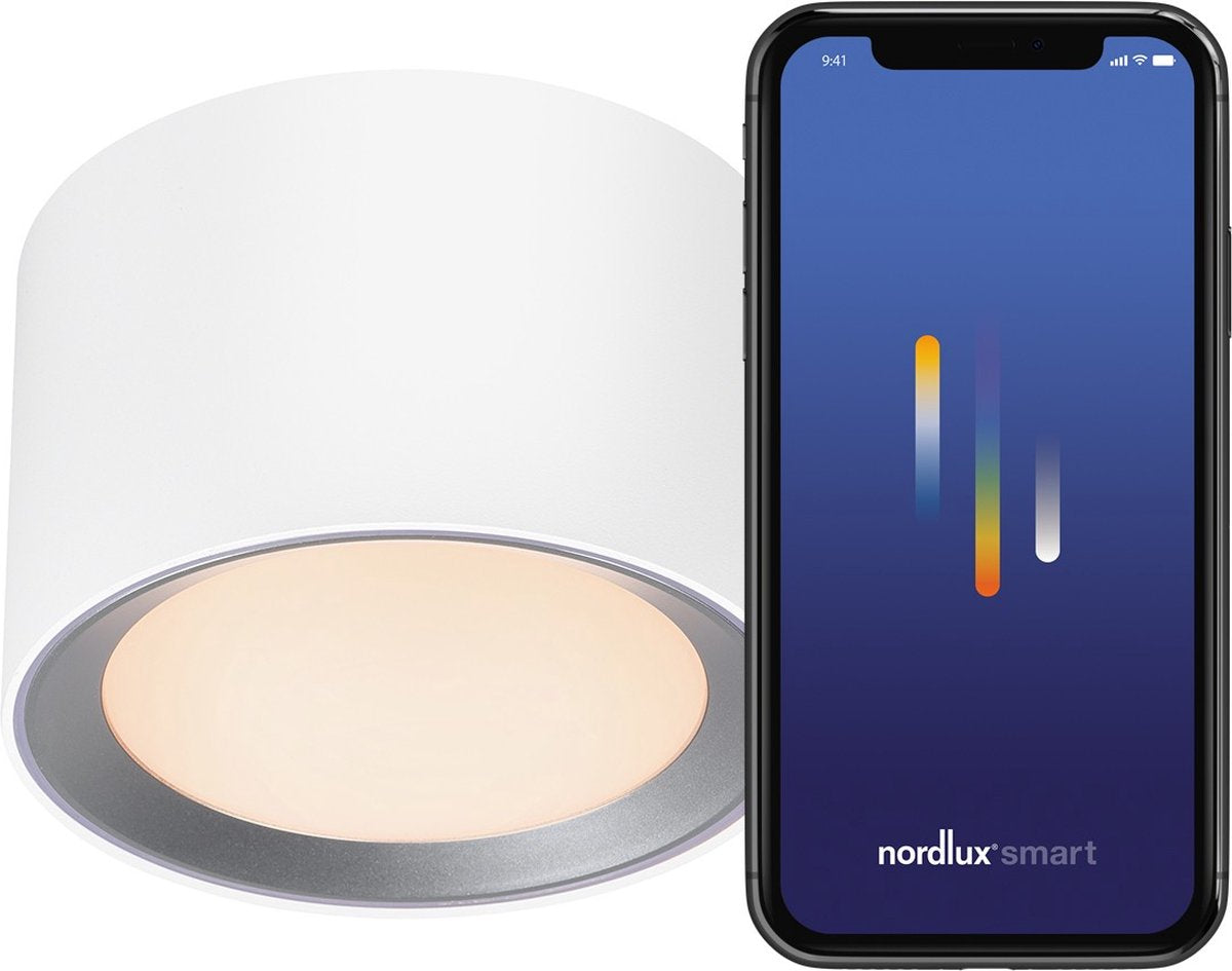 Nordlux landon-smart-2700 6500k-ip44-wit