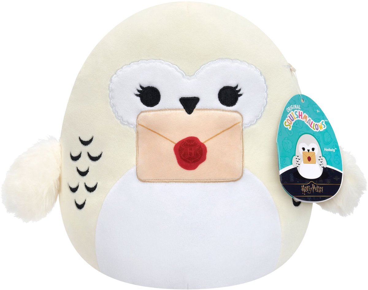 Jazwares squishmallows - harry potter - little plush - hedwig holding letter - 20cm plush