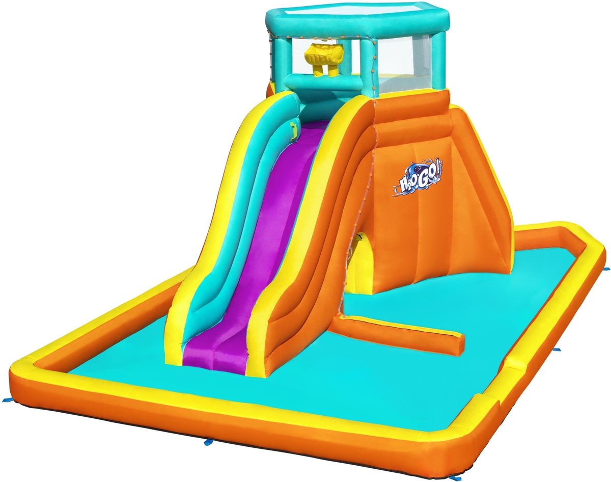 Bestway h2ogo! Mega parco acquatico con torre di marea 18'6'' x 12'3'' x 8'8'' 5,65 mx 3,73 mx 2,65 m