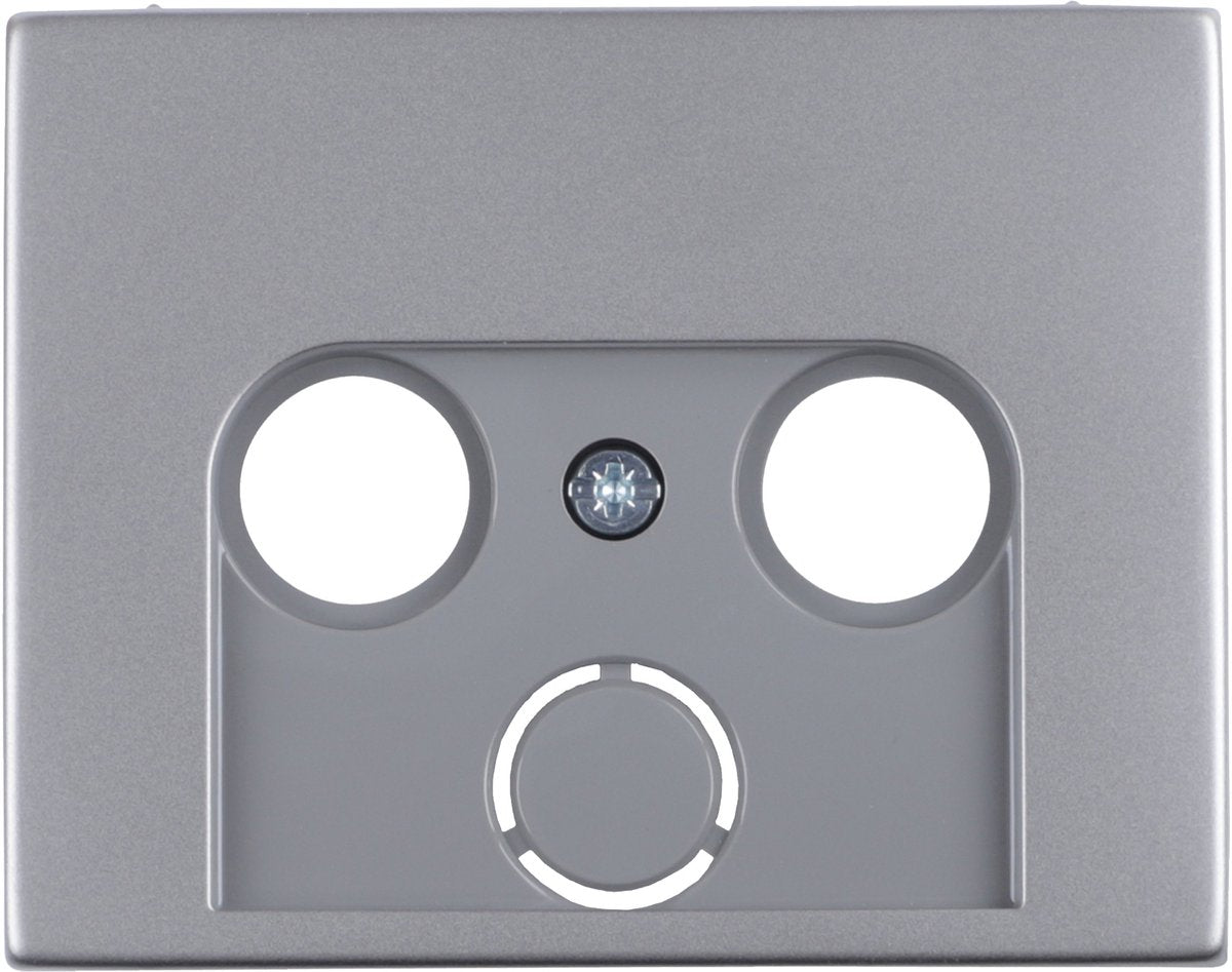 Berker k5 placa central acero inoxidable radio TV