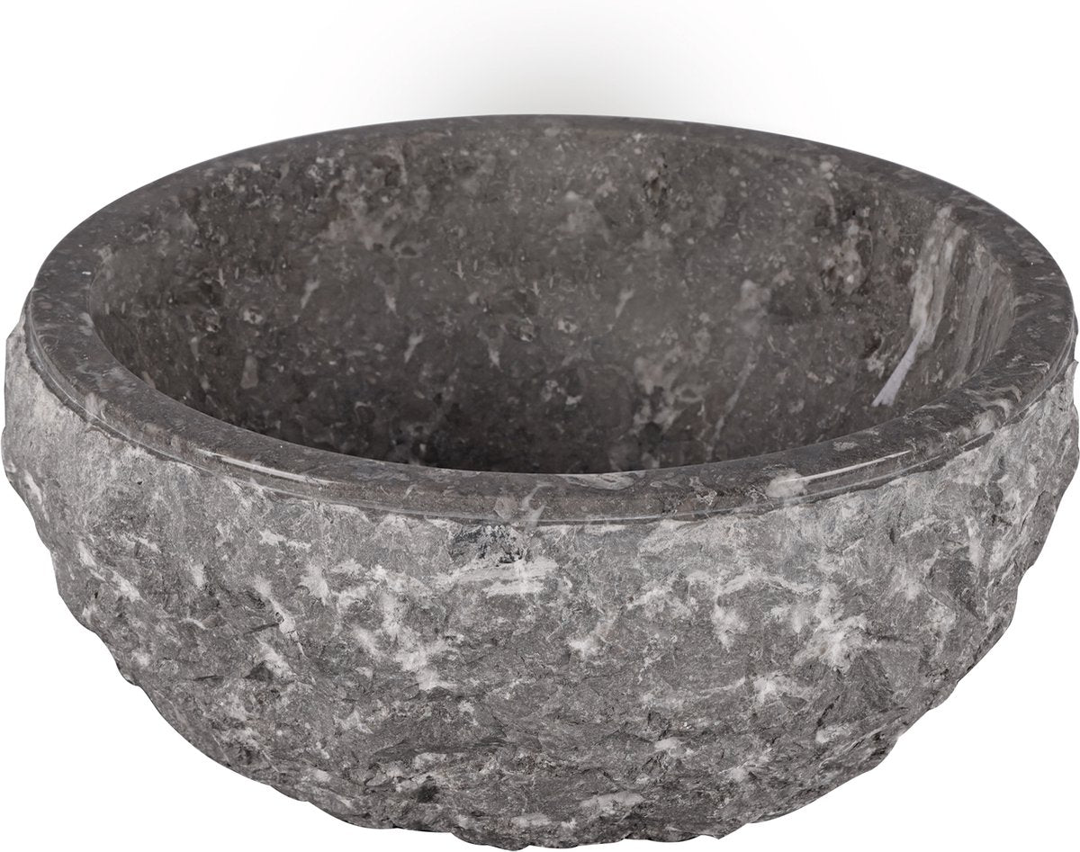 Lavabo Differnz asti - 38 cm - piedra natural pulida - gris