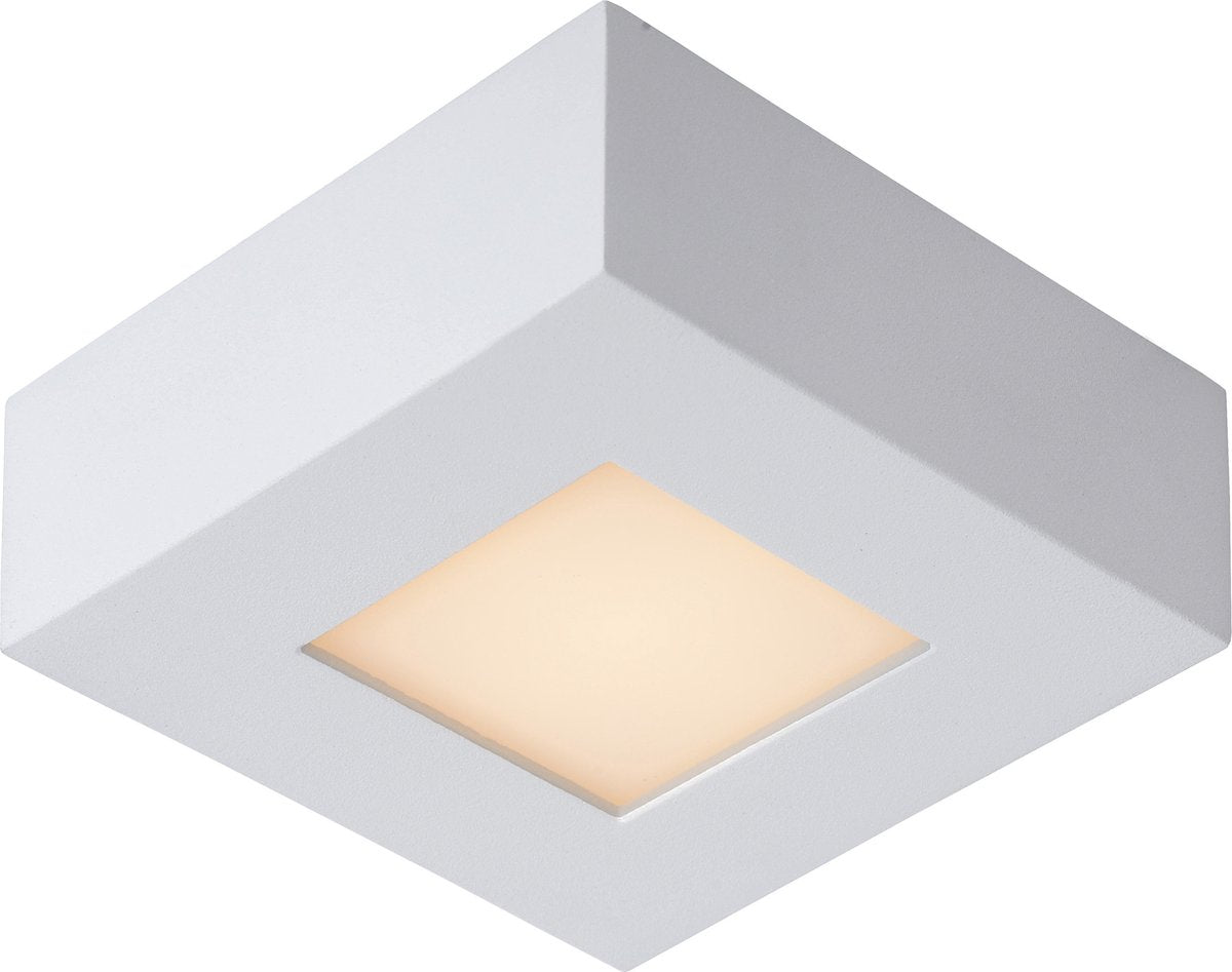 Lucide brice-led - plafón (plafón) baño - led regulable - 1x8w 3000k - ip44 - blanco