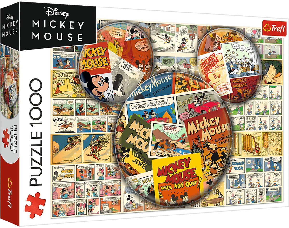 Trefl puzzel mickey mouse - disney legpuzzel 1000 stukjes cartoon.