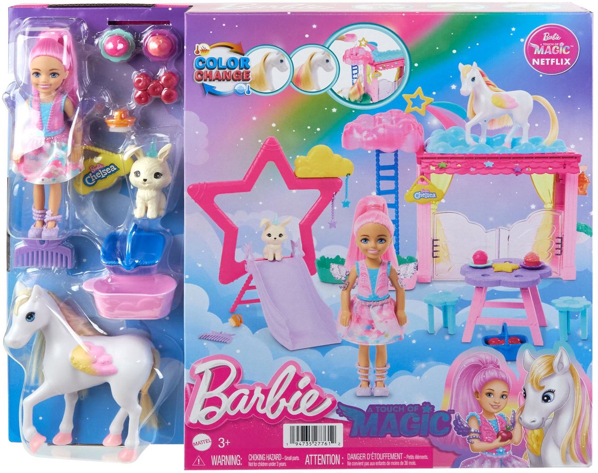 Barbie un tocco di magia - set da gioco - con bambola e accessori