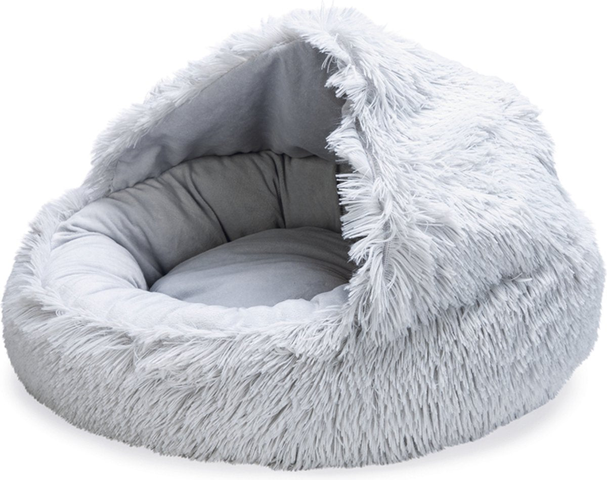 Beeztees Tumbona para Cachorros Kiki - Cesta para Cachorros - Cesta para Perros - Cesta para Cachorro - Gris - 50x50x15 cm