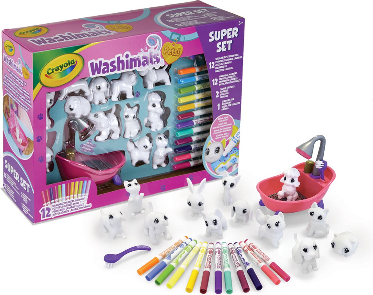 Crayola - washimals - pacchetto hobby - set da gioco deluxe per bambini