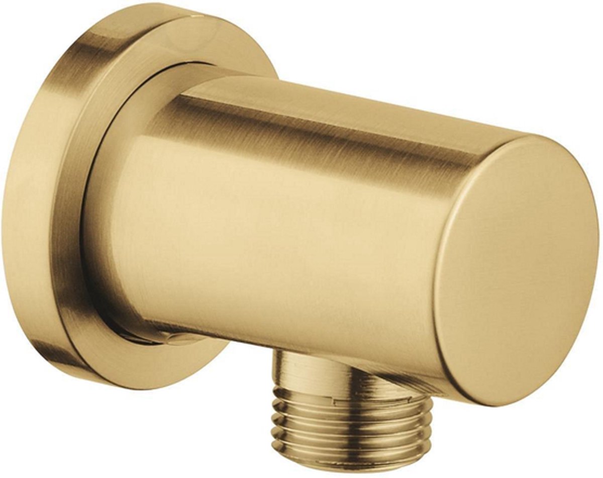 Grohe rainshower aansluitbocht rond - cool sunrise geborsteld (mat goud)