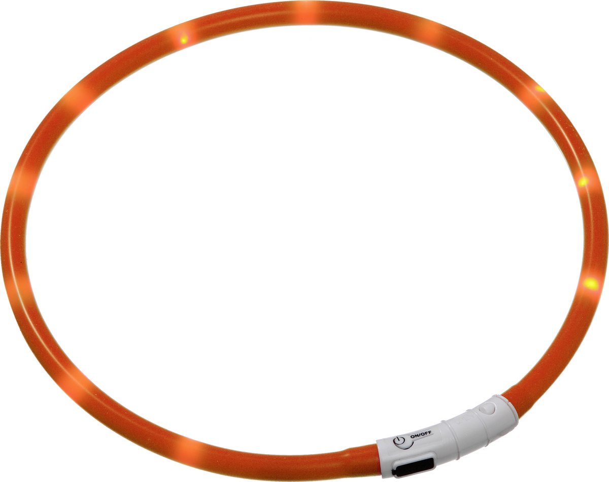 Collar LED Flamingo 70 cm naranja
